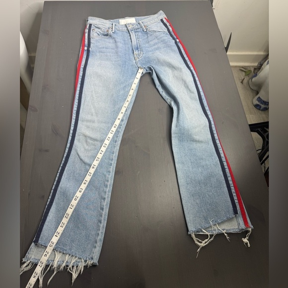 Mother Insider Crop Step Fray Jeans Thanks Again Racer - Picture 10 of 11